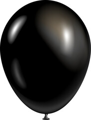 3D black balloon
