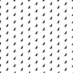 Square seamless background pattern from geometric shapes. The pattern is evenly filled with big black dog symbols. Vector illustration on white background