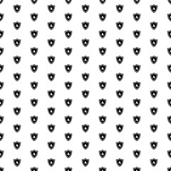 Square seamless background pattern from geometric shapes. The pattern is evenly filled with big black fire protection symbols. Vector illustration on white background