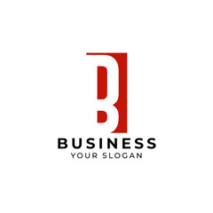 B letter negative space logo design