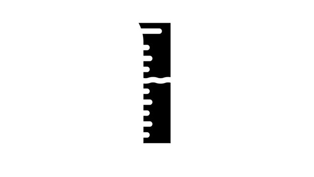 measuring cylinder glyph icon animation