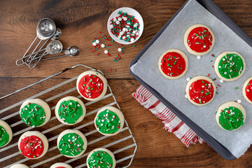Red and Green Christmas Cookies