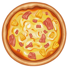 Watercolor pizza