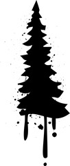 Christmas tree brush paint