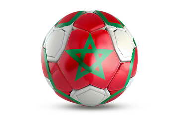 Morocco soccer ball 3d image isolate on white background &nbsp;cup win ai generated