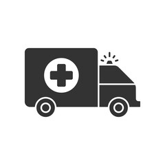 Ambulance filled universal icon ui ux element sign.