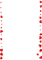 Pink Heart Vector White Backgound. 3d Hearts