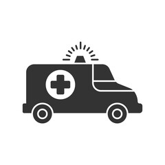 Ambulance filled universal icon ui ux element sign.