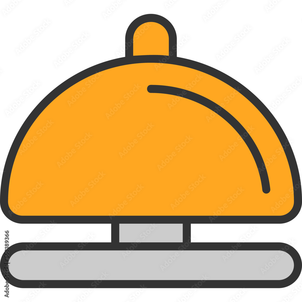 Sticker desk bell icon