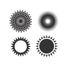 Sun icon. Sunny object set vector ilustration.