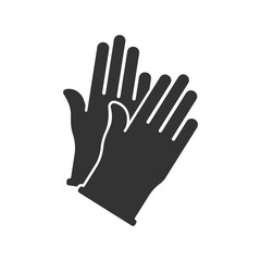 Glove filled universal icon ui ux element sign.