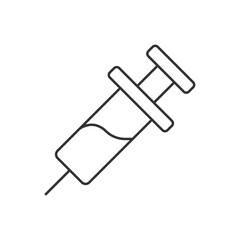 Syringe line universal icon ui ux element sign.