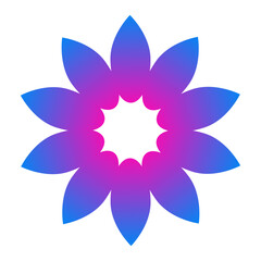 An abstract transparent circular burst shape design element. 