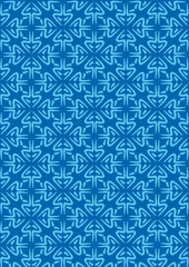 blue and white symmetrical pattern 