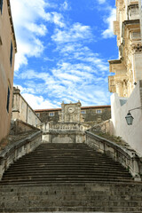 staircase leading up to the Jesuit Church of St. Ignatius Loyola and the old Collegium Ragusinum in Dubrovnik, Croatia