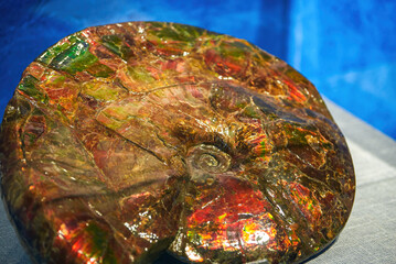 Close-up of naturally occurring rare crystalline ore