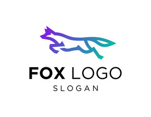 Logo design about Fox on white background. created using the CorelDraw application.