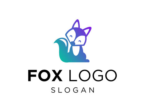 Logo design about Fox on white background. created using the CorelDraw application.