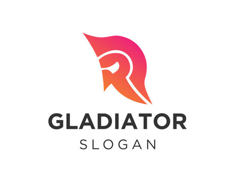 Logo design about Gladiator on white background. created using the CorelDraw application.
