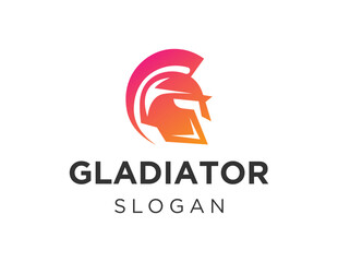 Logo design about Gladiator on white background. created using the CorelDraw application.