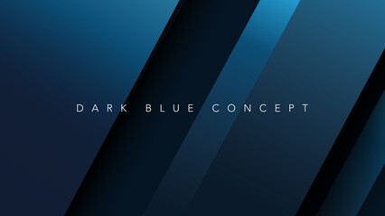 Modern minimalist dark blue premium abstract with geometric lines vector background. Exclusive wallpaper design for website, poster,  brochure, presentation