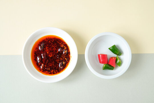 Sauces on saucers