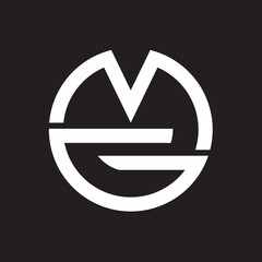 circular letter mg logo design vektor images , logo letter mg circle 