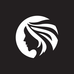 fashion female face logo design inspiration vector image , logo vector face abstract , logo abstract fashion , logo face girl abstract 