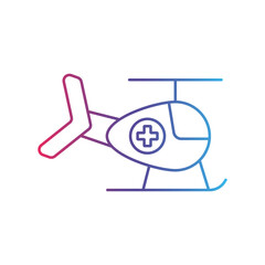 Ambulance gradient universal icon ui ux element sign.