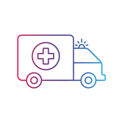 Ambulance gradient universal icon ui ux element sign.