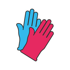 Obraz premium Glove two color universal icon ui ux element sign.