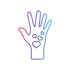 Glove line gradient universal icon ui ux element sign.