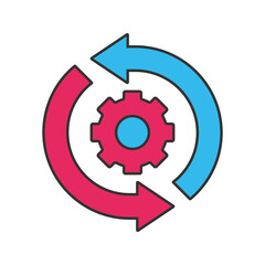 Agile two color universal icon ui ux element sign.