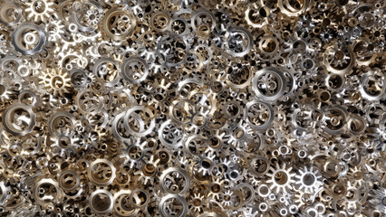 Large collection of assorted gears