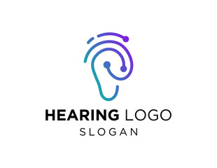 Logo design about Hearing on white background. created using the CorelDraw application.