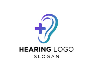 Logo design about Hearing on white background. created using the CorelDraw application.