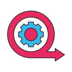 Agile two color universal icon ui ux element sign.