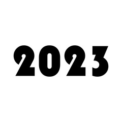 Bold Black 2023 Typography on White Background