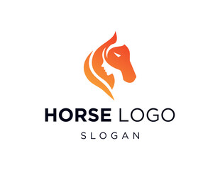 Logo design about Horse on white background. created using the CorelDraw application.