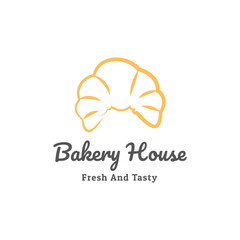 Bakery, dessert shop or bakehouse logo, tag or label design