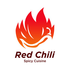 Chili pepper natural product vector design logo