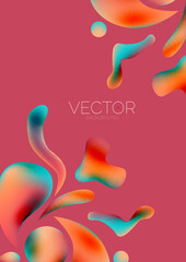 Fluid shapes vertical wallpaper background. Vector illustration for banner background or landing page