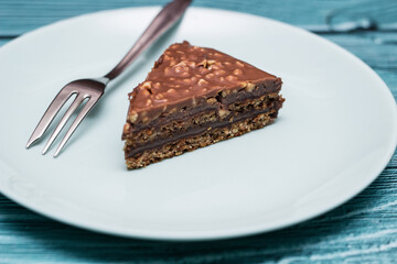 Sweet dark chocolate layer cake