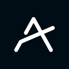 Obraz premium Logo A in minimal style. Letter A logo design. Creative and minimal design logotype. vector eps10