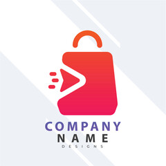 Online Store Logo Design Template. Vector illustration of a shopping cart and shop bag combination logo design concept. Perfect for E-commerce, sales, discount or web store elements. Company emblem