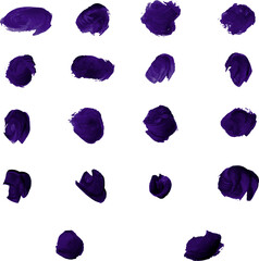 Set of paint blots isoleted on white background