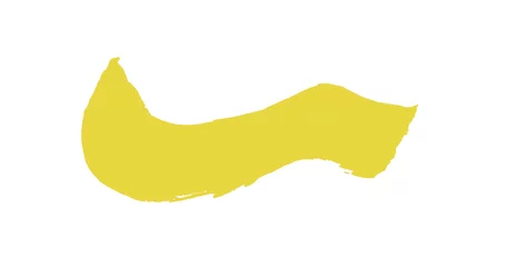 Rolgordijnen Yellow stroke brush for painting © Александр Ковалёв