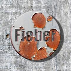 "Fieber" - Wort, Schriftzug bzw. Text als 3D Illustration, 3D Rendering, Computergrafik