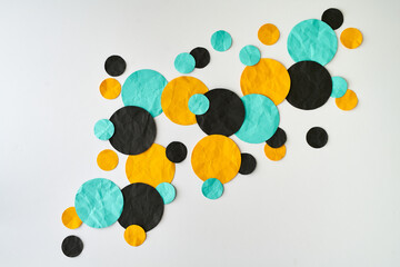 Teal, Black & Yellow Paper Background	