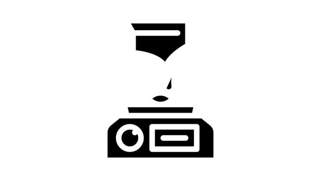 magnetic stirrer glyph icon animation